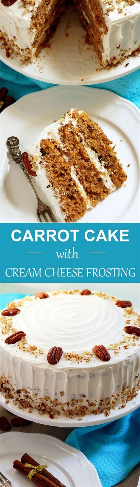 Carrot Cake With Cream Cheese Frosting Recipe Carrot Cake Easter Desserts Recipes Desserts
