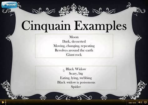 Examples Of Cinquain Poems