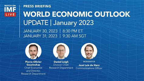 World Economic Outlook Update Press Briefing January 2023 Youtube