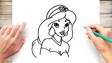 How To Draw Princess Jasmine Youtube