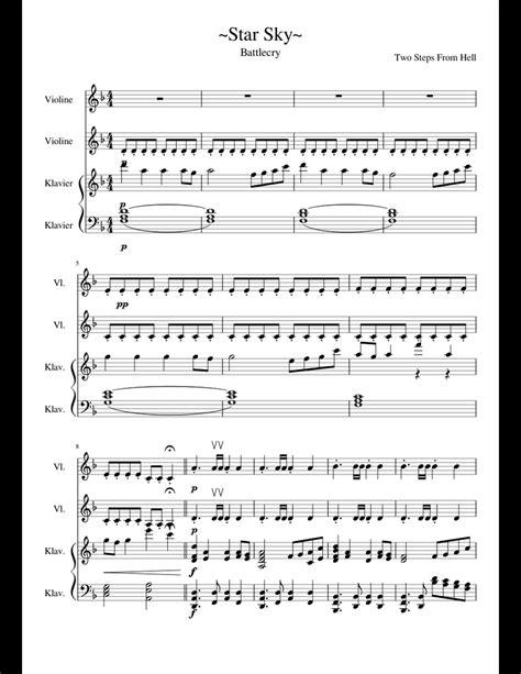 Star Sky Two Steps From Hell Sheet Music For Violin Piano Download