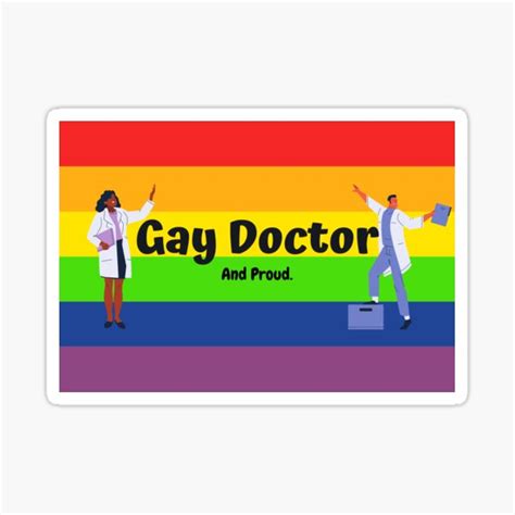 gay doctor pride lgbt profession sticker for sale by sinsea redbubble