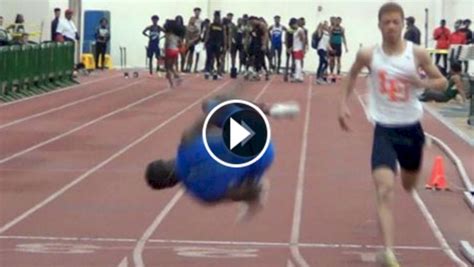 Runner Sprints Into Stop Drop And Roll To Finish Flotrack