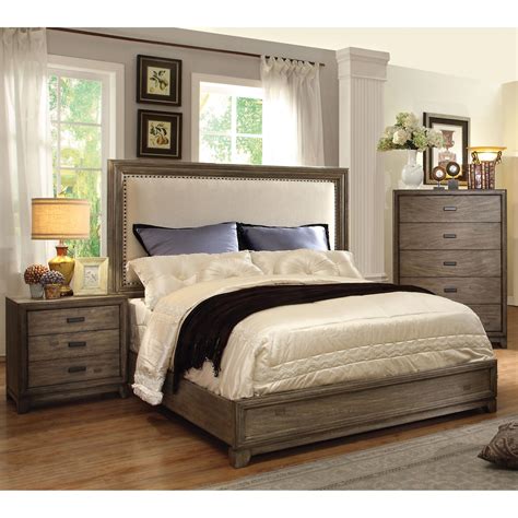 Furniture Of America Arian Rustic 3 Piece Natural Ash Bedroom Set