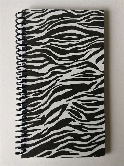 Zebra Print Spiral Notebook Hand Made From Specialty Paper Etsy Australia