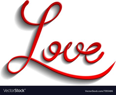 Red Word Love Royalty Free Vector Image Vectorstock