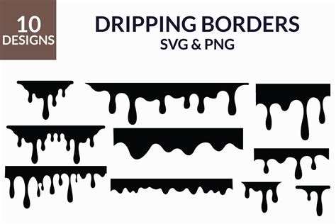 Dripping Borders Bundle Blood Splash Svg Gráfico Por Ubenart · Creative