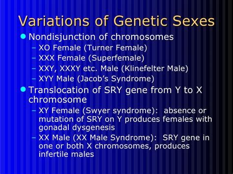 4 Female Male Chromosomal Intersex