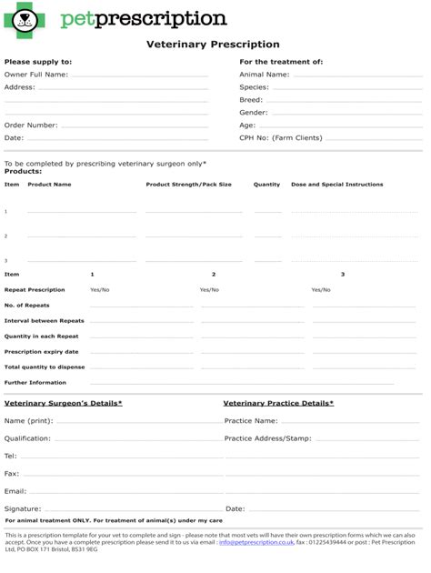 Veterinary Prescription Template Word Fill Out And Sign Online Dochub