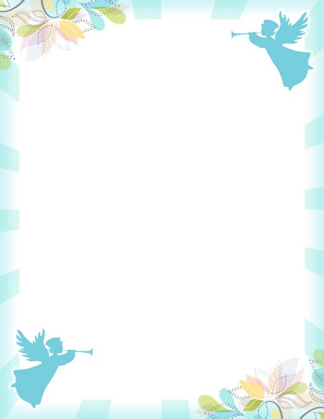 Printable Angel Border Free   Pdf And Png Downloads At