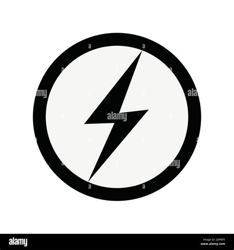 Electric Shock Icon Symbol On White Background Stock Vector Image