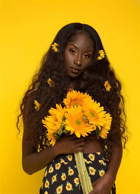 Yellow Aesthetic Black Girl Aesthetic Flower Aesthetic Dark Aesthetic Makeup Aesthetic