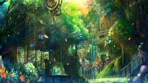 Fantasy Landscape Anime Wallpaper 4k