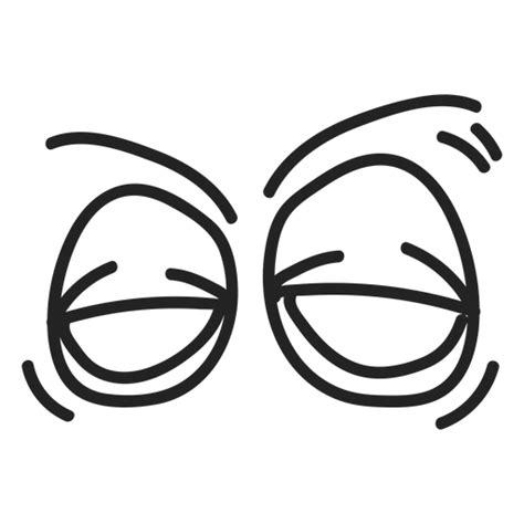 Comic Exhausted Emoticon Eyes Transparent Png And Svg Vector File