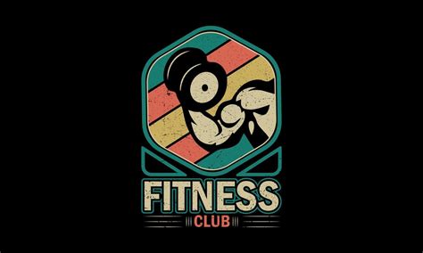 Fitness Club Logo Style T Shirt Design 22711620 Vector Art At Vecteezy