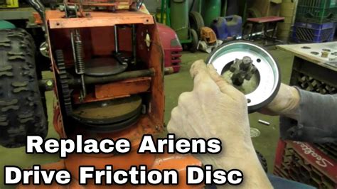 How To Replace A Drive Friction Disc On An Ariens Snowblower Youtube