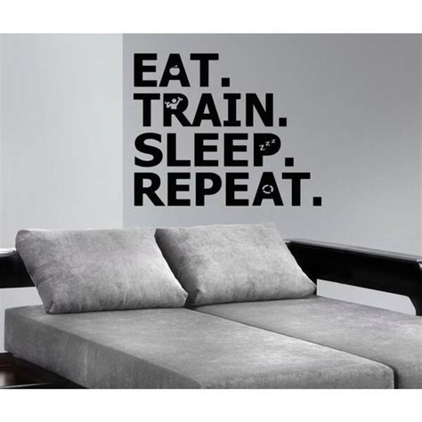 eat sleep train repeat wall art sticker decal overstock 11667832