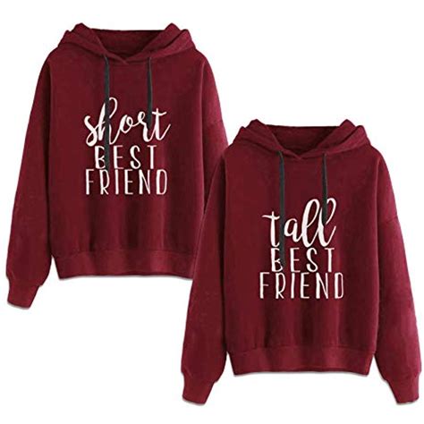 Best Friends Hoodies For 2 Girls Bff Jumper Matching Sweaters For