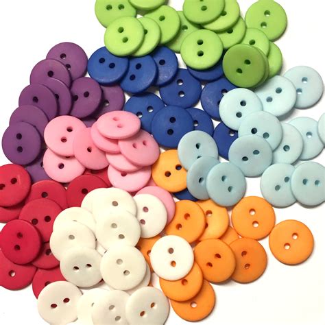 15mm Round Resin Buttons Choice Of Colour The Button Shed
