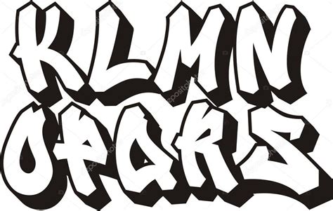 Vector Graffiti Font Alphabet Part 2 ⬇ Vector Image By © Odes