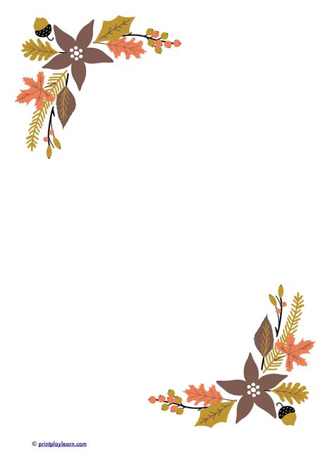 Autumn Leaves Writing Paper Printable Teaching Resources Print Play