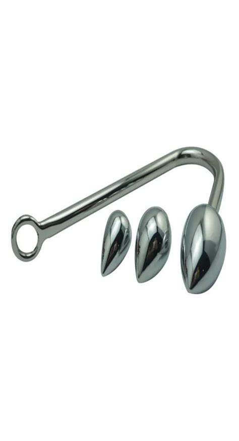 sexy costumes three size erotic sexy anal hook ball stainless steel sm butt plug hook anal sex