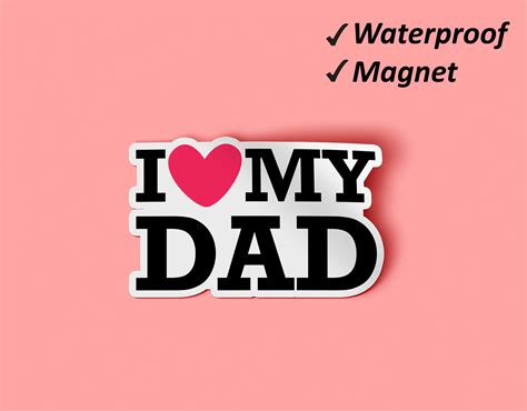 I Love My Dad Magnet Bundle Papa Day Best Dad Ever Fridge Etsy Uk