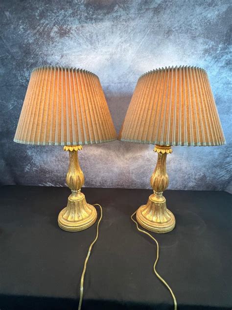 Brushed Gold Lamp Base 29 W19 Shade