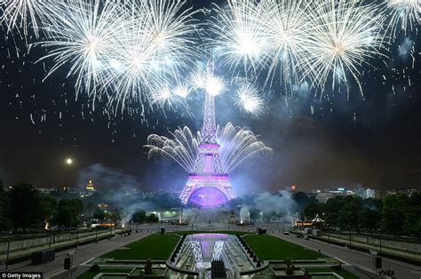 Bastille Day Fireworks Light Up The Eiffel Tower As Paris Pays Homage