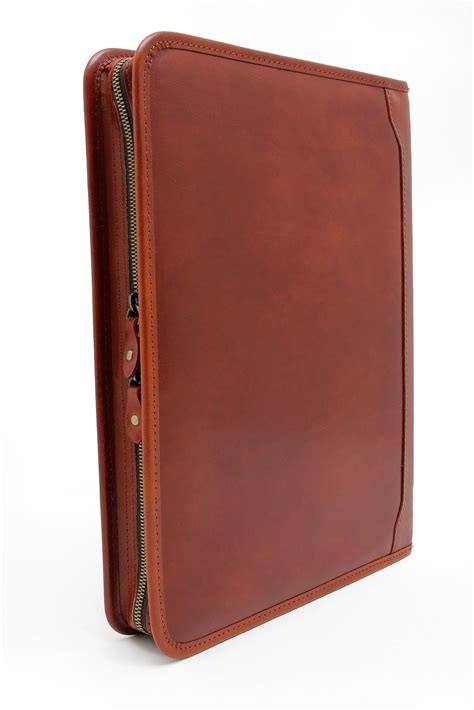 Personalized Leather Folder A4 Portfolio Binder Document Holder