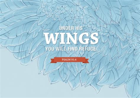 Refuge Under His Wings Psalm 914 Art Print By Painted Verses Society6