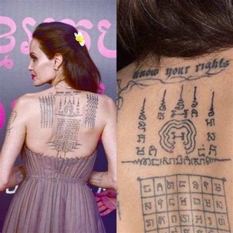 Angelina Jolies 16 Tattoos And Meanings Steal Her Style