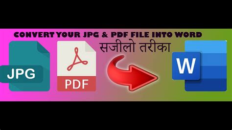 How To Convert  And Pdf File Into Word File Complete Tutorials Youtube