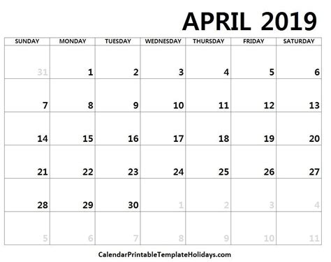 April Calendar Template Excel Templatevercelapp