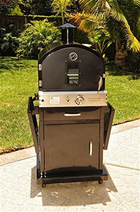 Pacific Living Outdoor Large Capacity Gas Oven With Pizza Stone Smoker