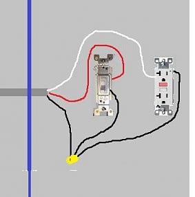 How to wire switches with no neutral wire power enters at light fixture there are no white wires covered with wire nut and pushed to back of box. Outdoor Outlet Wiring Help With Black, Red, And White - Electrical - DIY Chatroom Home ...