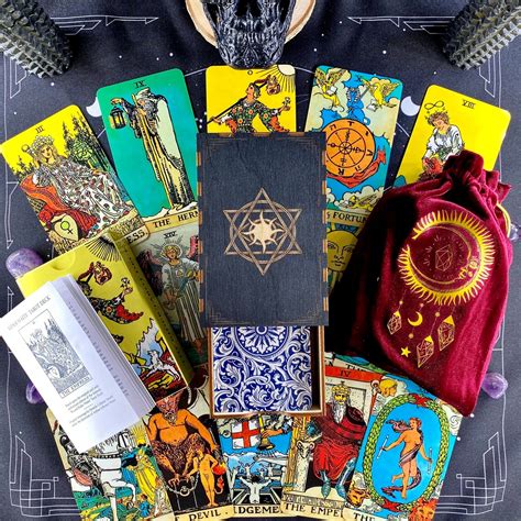 Tarot Deck The Rider Waite Borderless Deck With Guidebook And Etsy