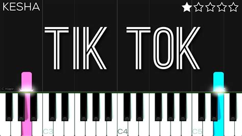Kesha Tik Tok Easy Piano Tutorial Youtube