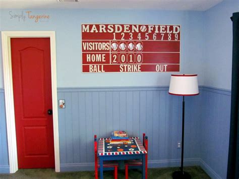 Pottery Barn Kids Inspired Vintage Baseball Scoreboard Baseball Room