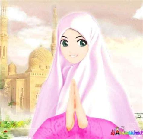 75 Gambar Kartun Muslimah Cantik Dan Imut Bercadar Sholehah Lucu