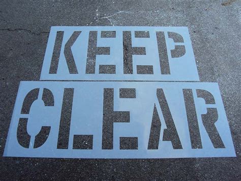 Keep Clear Parking Lot Stencil By The American Striping Co