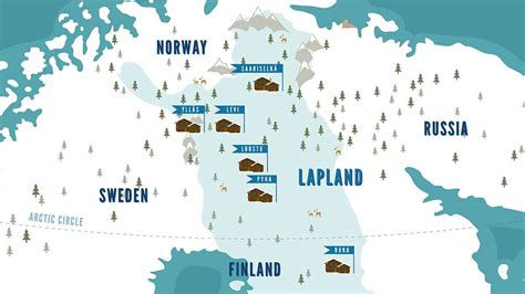Lapland Map Lapland Holidays Iglu Ski