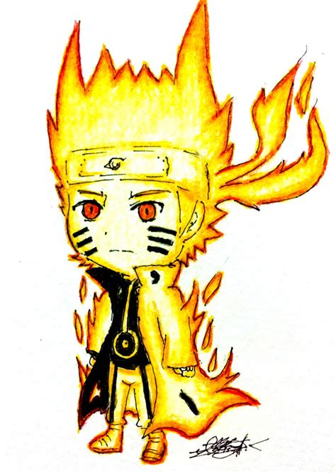 Naruto Nine Tails Chakra Mode Chibi By Jhincx Faust On Deviantart