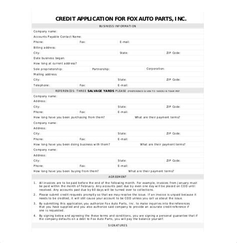 Ready to buy a car? Credit Application Template - 33 + Examples in PDF, Word ...