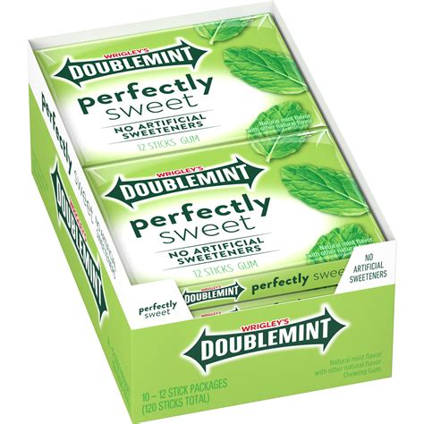 wrigley s doublemint perfectly sweet gum 12 piece 10 packs buy online in united arab