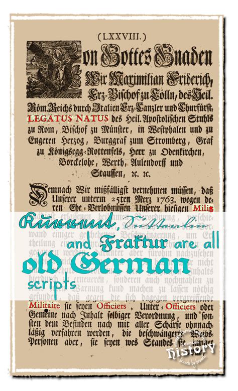 Kurrent Suetterlin And Fraktur All Belong To The Old German Scripts