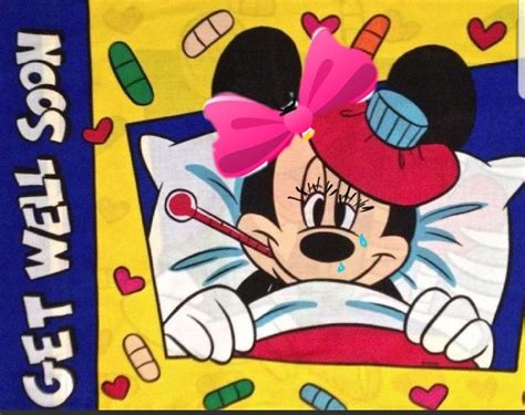 Get Well Soon Me Time Sick Minnie Mouse Disney Characters