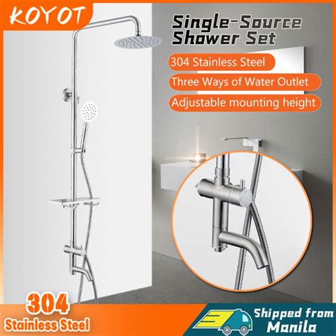 Koyot 304 Stainless Steel Bathroom Shower Set For Single Point Water Heater Bathroom Faucet