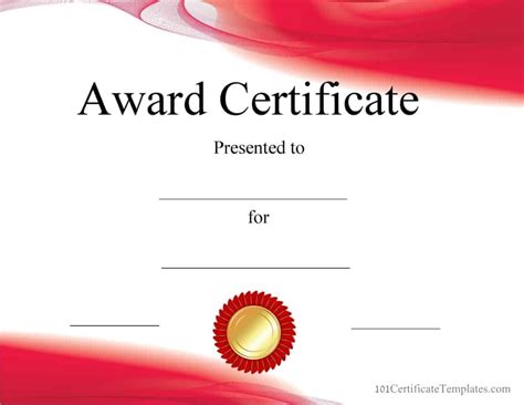Blank Certificate Template Free Download Word