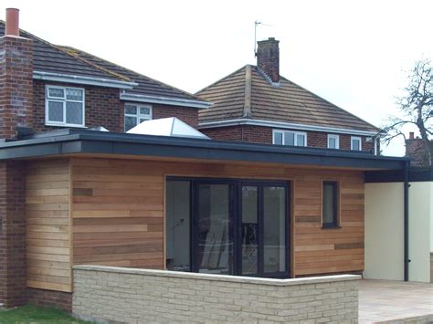 Cladding Bungalow Exterior House Cladding Flat Roof Extension